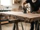 Step-by-step process showing how to seal live edge wood slabs correctly with epoxy resin